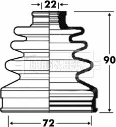 Borg & Beck BCB2842 - Пыльник, приводной вал autospares.lv