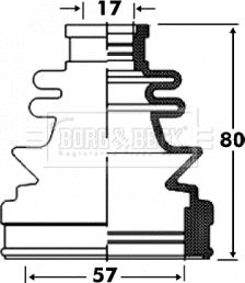 Borg & Beck BCB2855 - Пыльник, приводной вал autospares.lv