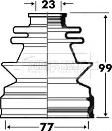 Borg & Beck BCB2851 - Пыльник, приводной вал autospares.lv