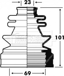 Borg & Beck BCB2852 - Пыльник, приводной вал autospares.lv