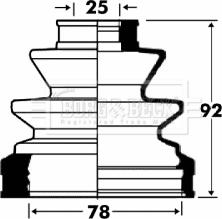 Borg & Beck BCB2868 - Пыльник, приводной вал autospares.lv