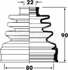 Borg & Beck BCB2814 - Пыльник, приводной вал autospares.lv