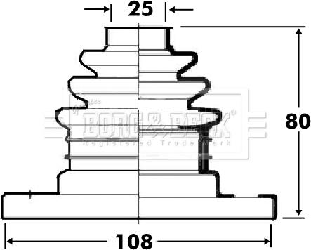 Borg & Beck BCB2810 - Пыльник, приводной вал autospares.lv