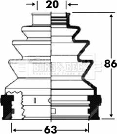 Borg & Beck BCB2817 - Пыльник, приводной вал autospares.lv