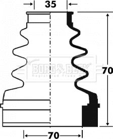 Borg & Beck BCB2880 - Пыльник, приводной вал autospares.lv