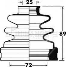 Borg & Beck BCB2835 - Пыльник, приводной вал autospares.lv