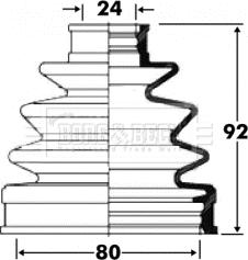 Borg & Beck BCB2837 - Пыльник, приводной вал autospares.lv