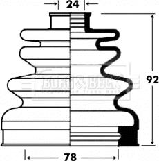 Borg & Beck BCB2829 - Пыльник, приводной вал autospares.lv