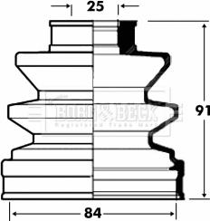 Borg & Beck BCB2828 - Пыльник, приводной вал autospares.lv