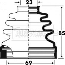 Borg & Beck BCB2879 - Пыльник, приводной вал autospares.lv