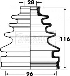 Borg & Beck BCB2874 - Пыльник, приводной вал autospares.lv