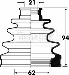 Borg & Beck BCB2875 - Пыльник, приводной вал autospares.lv