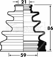 Borg & Beck BCB2876 - Пыльник, приводной вал autospares.lv