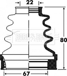 Borg & Beck BCB2870 - Пыльник, приводной вал autospares.lv