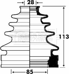 Borg & Beck BCB2873 - Пыльник, приводной вал autospares.lv