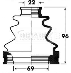 Borg & Beck BCB2872 - Пыльник, приводной вал autospares.lv