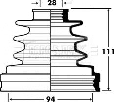 Borg & Beck BCB2877 - Пыльник, приводной вал autospares.lv