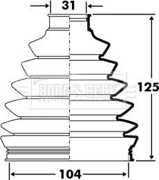 Borg & Beck BCB2395 - Пыльник, приводной вал autospares.lv