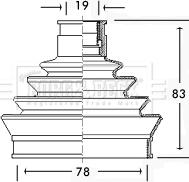 Borg & Beck BCB2344 - Пыльник, приводной вал autospares.lv