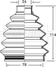 Borg & Beck BCB2347 - Пыльник, приводной вал autospares.lv