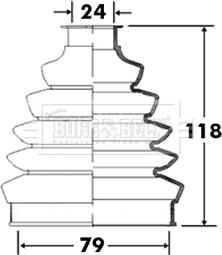 Borg & Beck BCB2366 - Пыльник, приводной вал autospares.lv