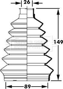 Borg & Beck BCB2367 - Пыльник, приводной вал autospares.lv