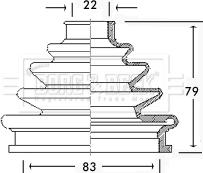 Borg & Beck BCB2301 - Пыльник, приводной вал autospares.lv