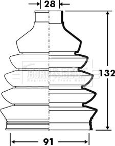 Borg & Beck BCB2386 - Пыльник, приводной вал autospares.lv