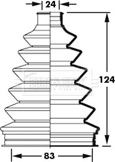 Borg & Beck BCB2383 - Пыльник, приводной вал autospares.lv