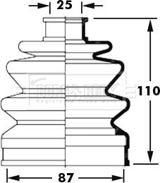 Borg & Beck BCB2387 - Пыльник, приводной вал autospares.lv