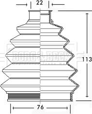 Borg & Beck BCB2335 - Пыльник, приводной вал autospares.lv