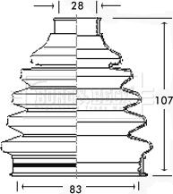 Borg & Beck BCB2330 - Пыльник, приводной вал autospares.lv