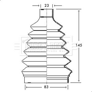 Borg & Beck BCB2325 - Пыльник, приводной вал autospares.lv