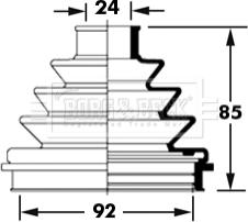 Borg & Beck BCB2373 - Пыльник, приводной вал autospares.lv