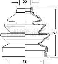 Borg & Beck BCB2292 - Пыльник, приводной вал autospares.lv