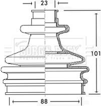 Borg & Beck BCB2201 - Пыльник, приводной вал autospares.lv