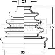 Borg & Beck BCB2286 - Пыльник, приводной вал autospares.lv