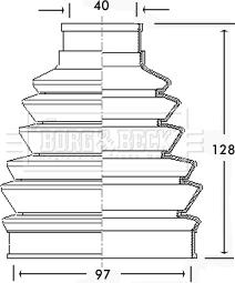 Borg & Beck BCB2282 - Пыльник, приводной вал autospares.lv