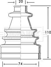 Borg & Beck BCB2230 - Пыльник, приводной вал autospares.lv