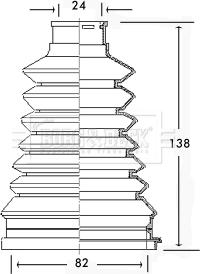 Borg & Beck BCB2226 - Пыльник, приводной вал autospares.lv