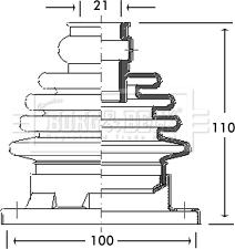 Borg & Beck BCB2754 - Пыльник, приводной вал autospares.lv