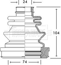 Borg & Beck BCB2765 - Пыльник, приводной вал autospares.lv