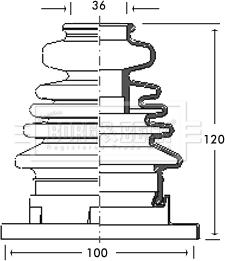 Borg & Beck BCB2714 - Пыльник, приводной вал autospares.lv