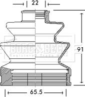 Borg & Beck BCB2712 - Пыльник, приводной вал autospares.lv