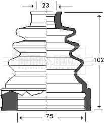 Borg & Beck BCB2784 - Пыльник, приводной вал autospares.lv