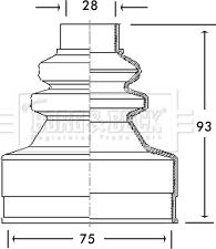 Borg & Beck BCB2738 - Пыльник, приводной вал autospares.lv