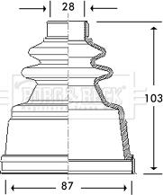 Borg & Beck BCB2775 - Пыльник, приводной вал autospares.lv