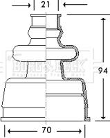 Borg & Beck BCB2776 - Пыльник, приводной вал autospares.lv