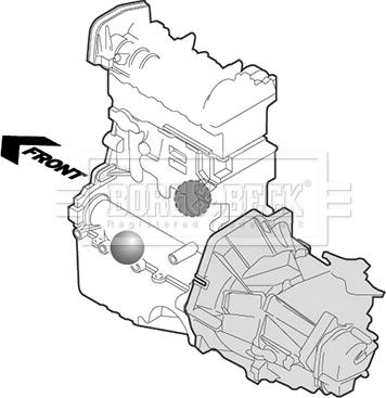 Borg & Beck BEM4001 - Подушка, опора, подвеска двигателя autospares.lv