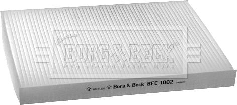 Borg & Beck BFC1002 - Фильтр воздуха в салоне autospares.lv
